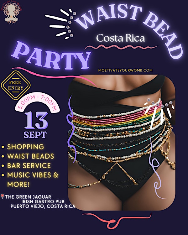 Explore a vibrant array of handcrafted waist beads, a centerpiece of the evening's celebrations.